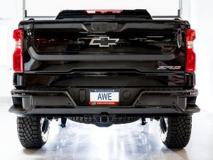 GMC Sierra 1500 Performance Exhaust - Rear - AWE Tuning - Cat Back + Dual Bashguard - `22-`23
